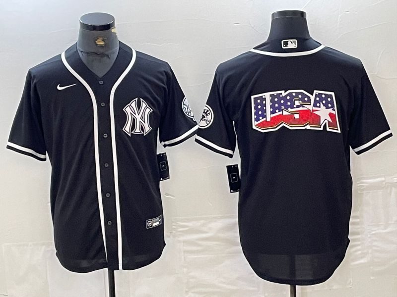 Men New York Yankees Blank Black Second generation joint name Nike 2024 MLB Jersey style 19